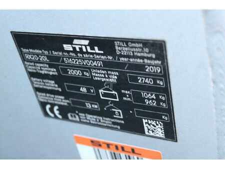 El truck - 3 hjulet 2019  Still RX20 20 heftruck elektrische 9027 uur triplex sideshift (14)