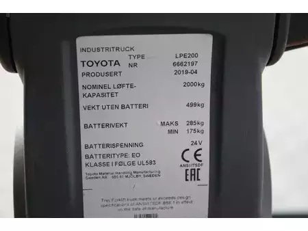 Ruční paletový vozík 2019  Toyota BT LPE200 meerij palletwagen elektrische (10)