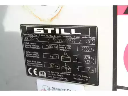 Chariots électriques à 3 roues 2013  Still RX20 15 heftruck elektrische triplex sideshift (17)