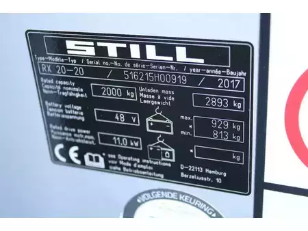 3-wiel elektrische heftrucks 2017  Still RX20 20 heftruck elektrische triplex lepelverstelling sideshift (18)