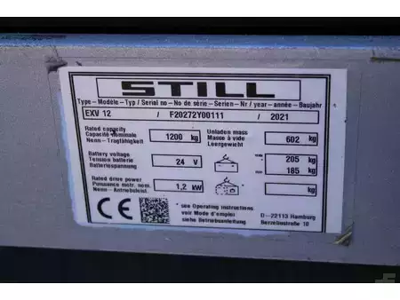 Stacker pedestre 2021  Still exv12 stapelaar elektrische bj 2021 (12)
