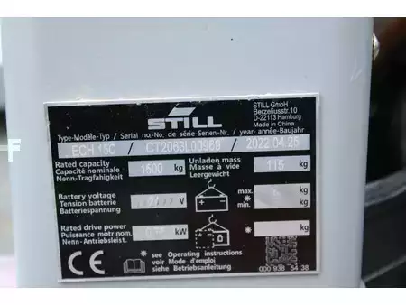 Porta-paletes manual 2021  Still ECH15 palletwagen elektrische (10)