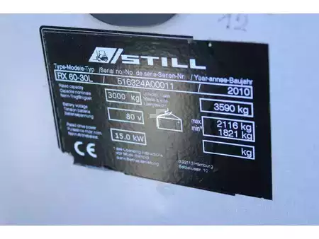4-wiel elektrische heftrucks 2010  Still RX60 30 heftruck elektrische triplex sideshift (19)