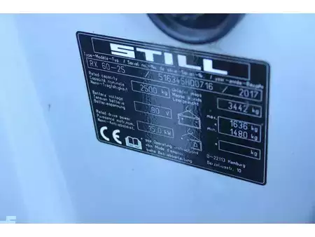 Electric - 4 wheels 2017  Still RX60 25 heftruck elektrische triplex sideshift lepelversteling (19)