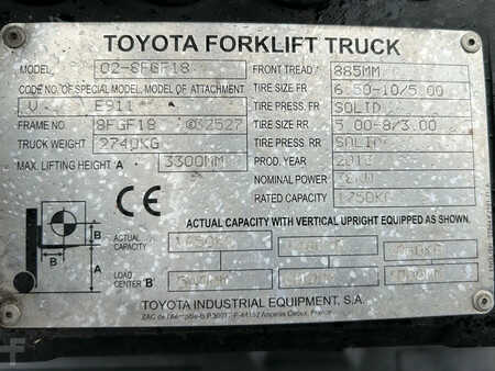Wózki gazowe 2013  Toyota Heftruck 02-8FGF18 (11)