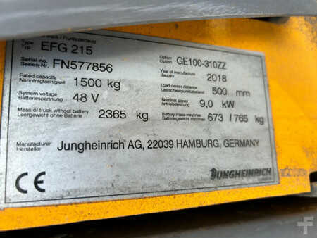 El truck - 4 hjulet 2018  Jungheinrich Heftruck EFG 215 (12)