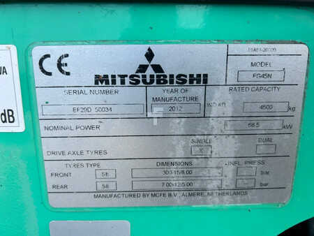 Treibgasstapler 2012  Mitsubishi FG45N Heftruck (10)