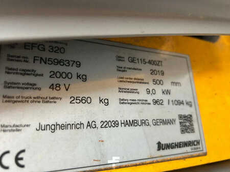 Elektro 4 Rad 2019  Jungheinrich Heftruck EFG 320 (9)