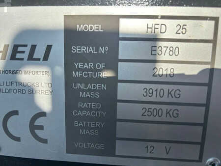 Diesel Forklifts 2018  Heli Heftruck Diesel HFD 25 (8)