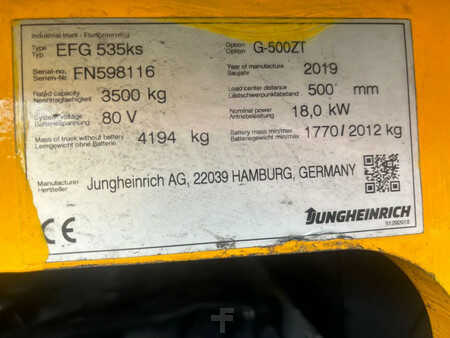 Elektro 4 Rad 2019  Jungheinrich Heftruck EFG535ks (8)