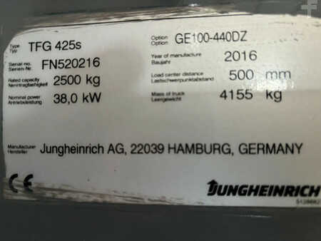 Carretilla elevadora GLP 2016  Jungheinrich TFG425s Heftruck (9)