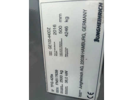 Gázüzemű targoncák 2016  Jungheinrich TFG425s Heftruck (9)