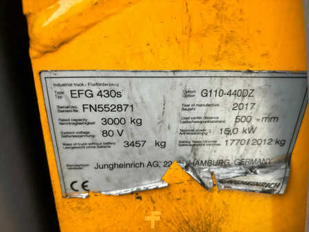 Elektromos 4 kerekű 2017  Jungheinrich EFG430s Heftruck (7)