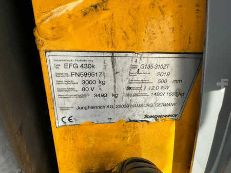 Chariots électriques à 4 roues 2019  Jungheinrich EFG 430k Heftruck (9)