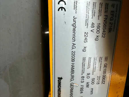 Chariots électriques à 4 roues 2018  Jungheinrich EFG216k Heftruck (9)