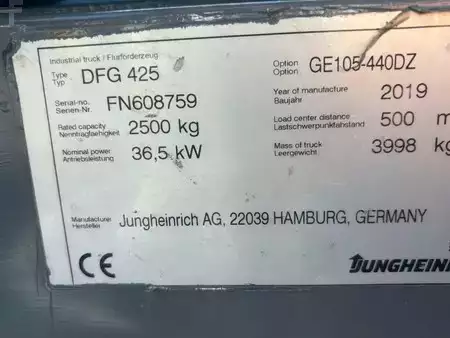 Carretilla elevadora diésel 2017  Jungheinrich DFG425 Heftruck Diesel (7)