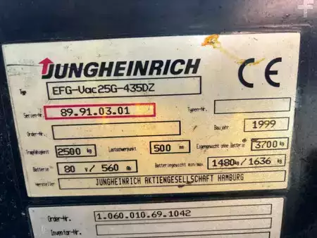 Chariots électriques à 4 roues 1999  Jungheinrich EFG 425 Heftruck (11)