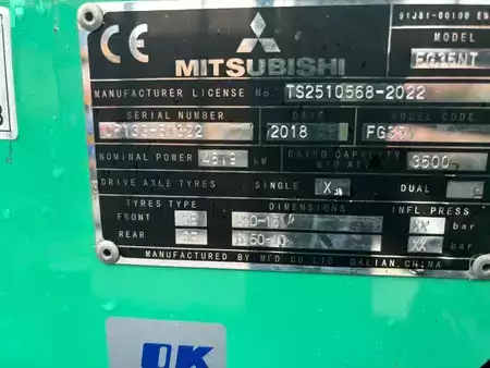Carrelli elevatori GPL 2018  Mitsubishi FG35NT Heftruck (7)