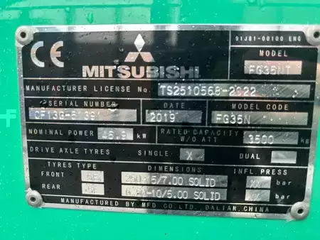 Carrelli elevatori GPL 2019  Mitsubishi FG35NT Heftruck (7)