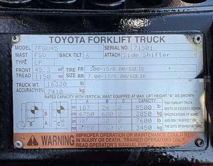Propane Forklifts 2013  Toyota 7FGU45 (3)