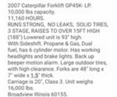 Carretilla elevadora GLP 2007  CAT Lift Trucks GP45K-LP (10) 