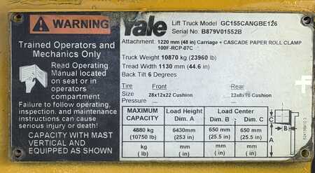 Propane Forklifts 2004  Yale GC155CANGBE126 (3)