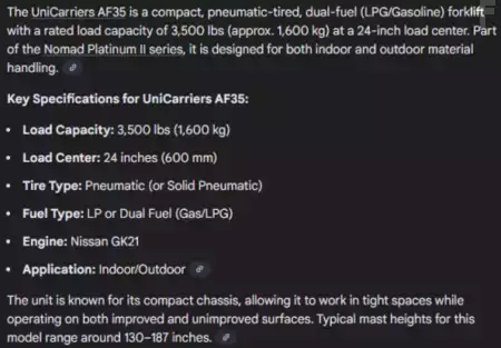 Montacargas GLP 2020  Unicarriers AF35 (3)