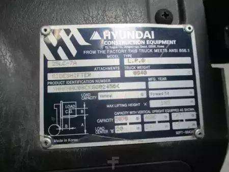 Montacargas GLP 2018  Hyundai 25LC-7A (11)