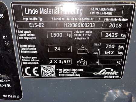 Electric - 3 wheels 2018  Linde E15-02 (13) 