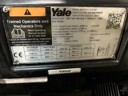 Elektro čtyřkolový VZV 2017  Yale ERP25VL (13)