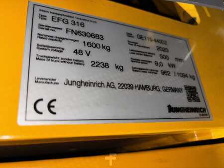 Sähkö - 4 pyör 2020  Jungheinrich EFG 316 (13)
