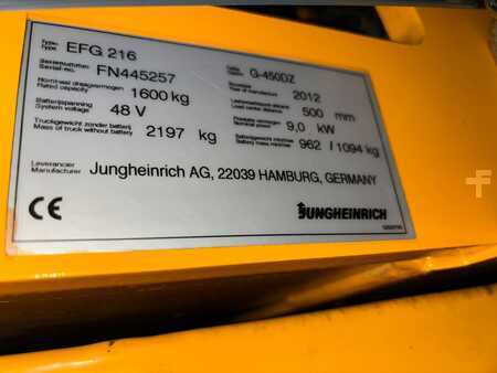 3-wiel elektrische heftrucks 2012  Jungheinrich EFG 216 (15)