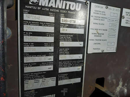 Teleskoptruck rundsving 2014  Manitou MRT1840 EASY ST3B (11)