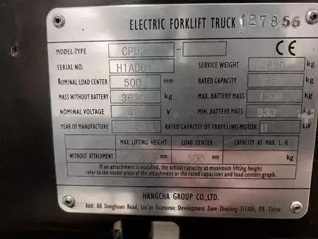 Elektro čtyřkolový VZV 2015  HC (Hangcha) CPD25-AC4 (13)