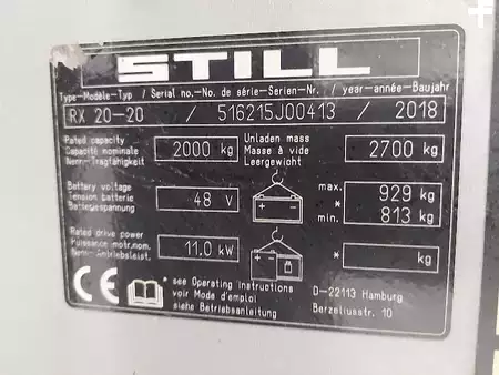 Carrelli elettrici 3 ruote 2018  Still RX 20-20 (10)