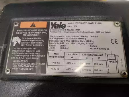 Eléctrica de 3 ruedas 2006  Yale ERP18ATF (10)