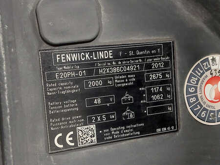 Eléctrica de 4 ruedas 2012  Linde E20PH-01 (14) 