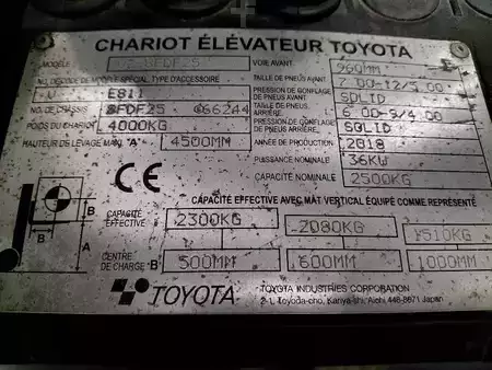 Chariots élévateurs diesel 2018  Toyota 02-8FDF25 (11)