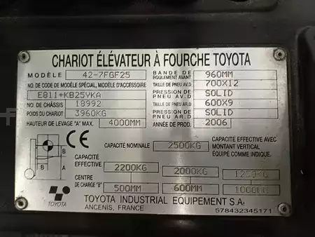 LPG Forklifts 2006  Toyota 42-7FGF25 (9)