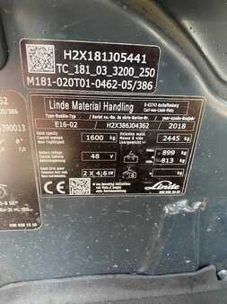 3-wiel elektrische heftrucks - Linde E16-02 BATTERIE 43/2021 (7)