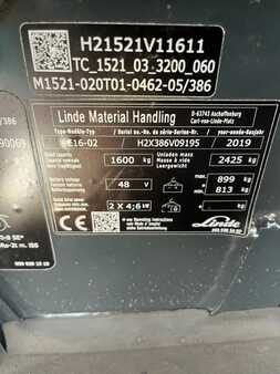 3-wiel elektrische heftrucks 2019  Linde E16-02 (6)