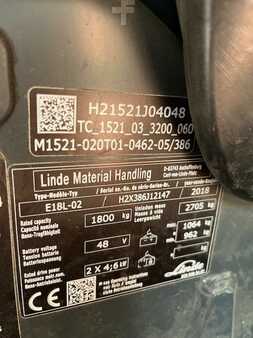 Carrelli elettrici 3 ruote  Linde E18L-02 (7)