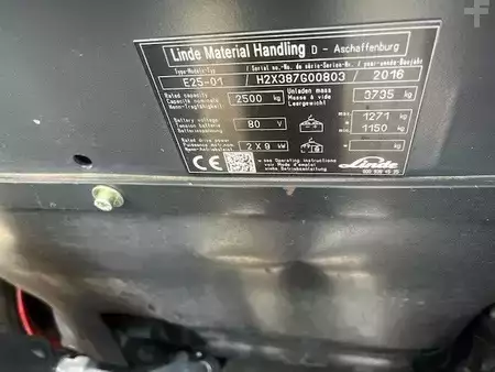 4-wiel elektrische heftrucks 2016  Linde E25-01 (8)