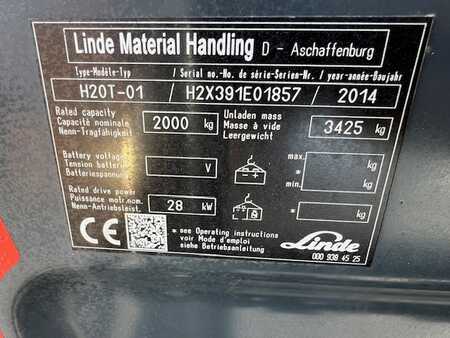 Chariot élévateur gaz 2014  Linde H20T (5) 