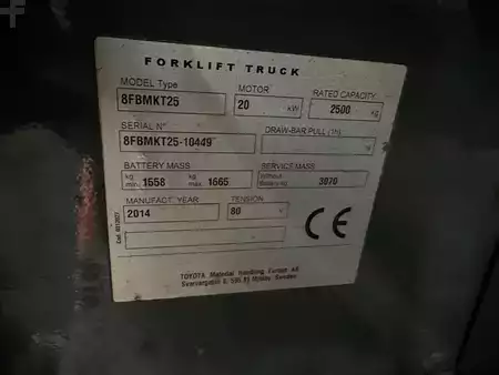 Carrelli elettrici 4 ruote 2014  Toyota 8FBMKT25 (9)