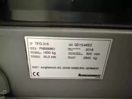 Wózki gazowe 2018  Jungheinrich TFG 316 - TRIPLEX 4,4 m (9)