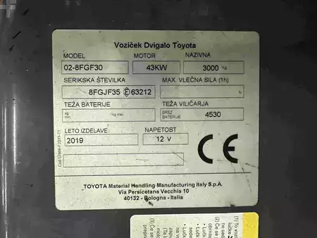 Gas gaffeltruck 2019  Toyota 02-8FGF30 (8)