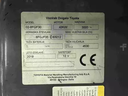 Carrelli elevatori GPL 2019  Toyota 02-8FGF30 (8)