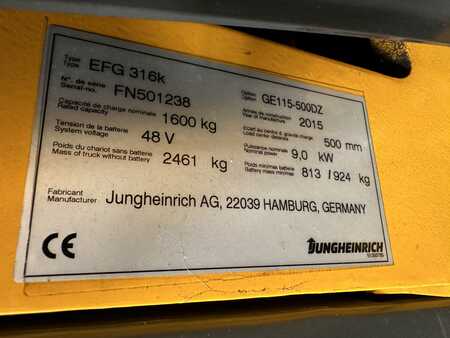 Elektro čtyřkolový VZV 2015  Jungheinrich EFG 316k - TRIPLEX 5 m (10) 