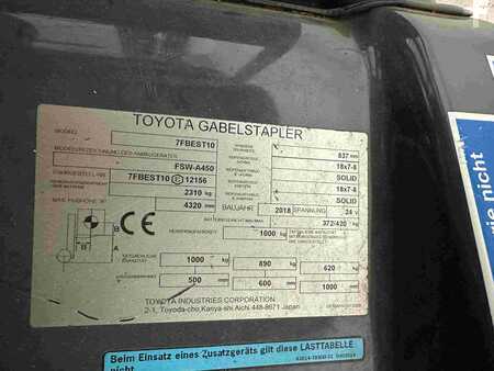 Elektromos 3 kerekű 2018  Toyota 7FBEST10 - TRIPLEX 4,3 m (9)